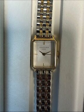 Rosefield Two-Tone Rectangular Bracelet Watch - Gold & Silver. Brand New.